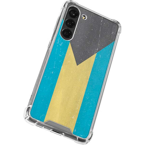 Bahamas Flag Distressed Galaxy S24 FE Clear Case